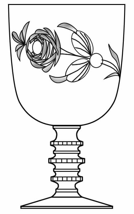 971-2 Water Goblet by Glastonbury - Lotus-1