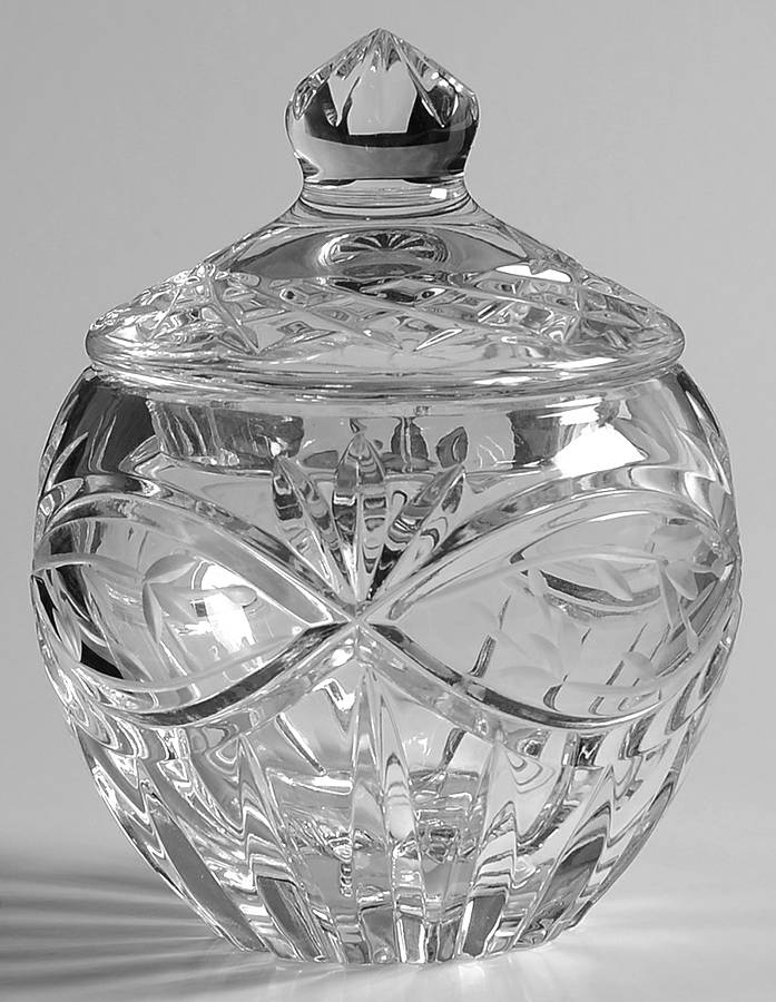 Victorias Garden Sugar Bowl & Lid by Gorham Crystal-1