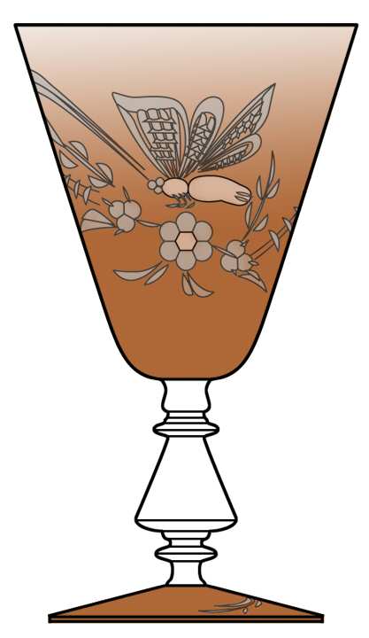 Butterfly Water Goblet by Glastonbury - Lotus-1