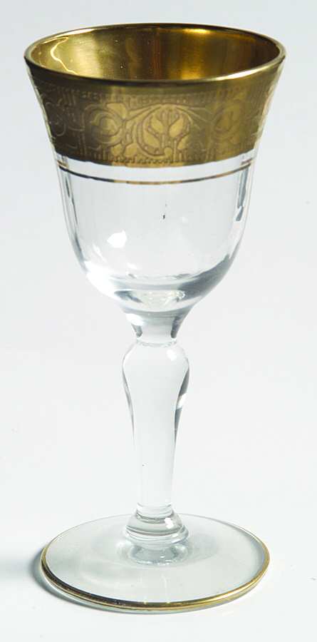 Rambler Rose 35 Gold (Optic) Cordial Glass by Glastonbury - Lotus-1