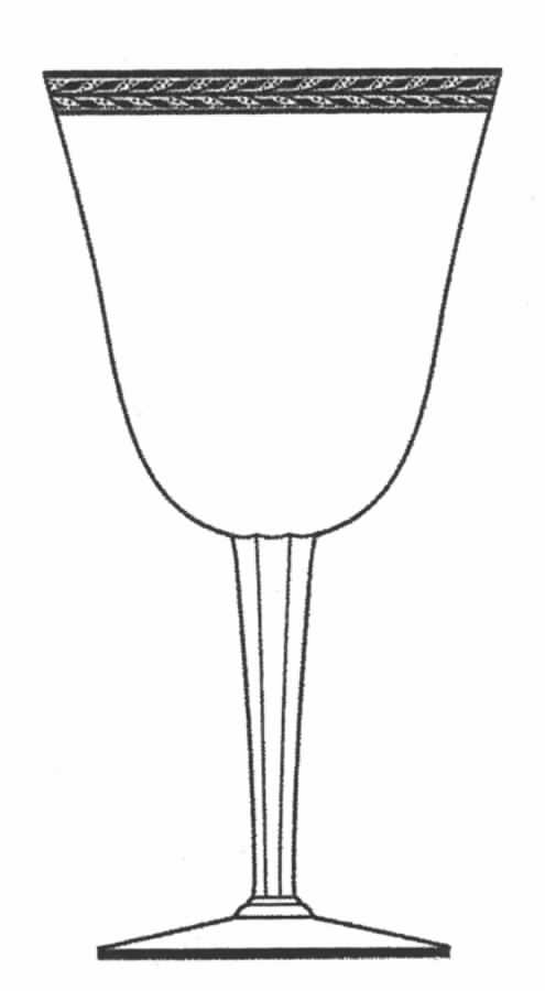 Tuxedo Water Goblet by Glastonbury - Lotus-1