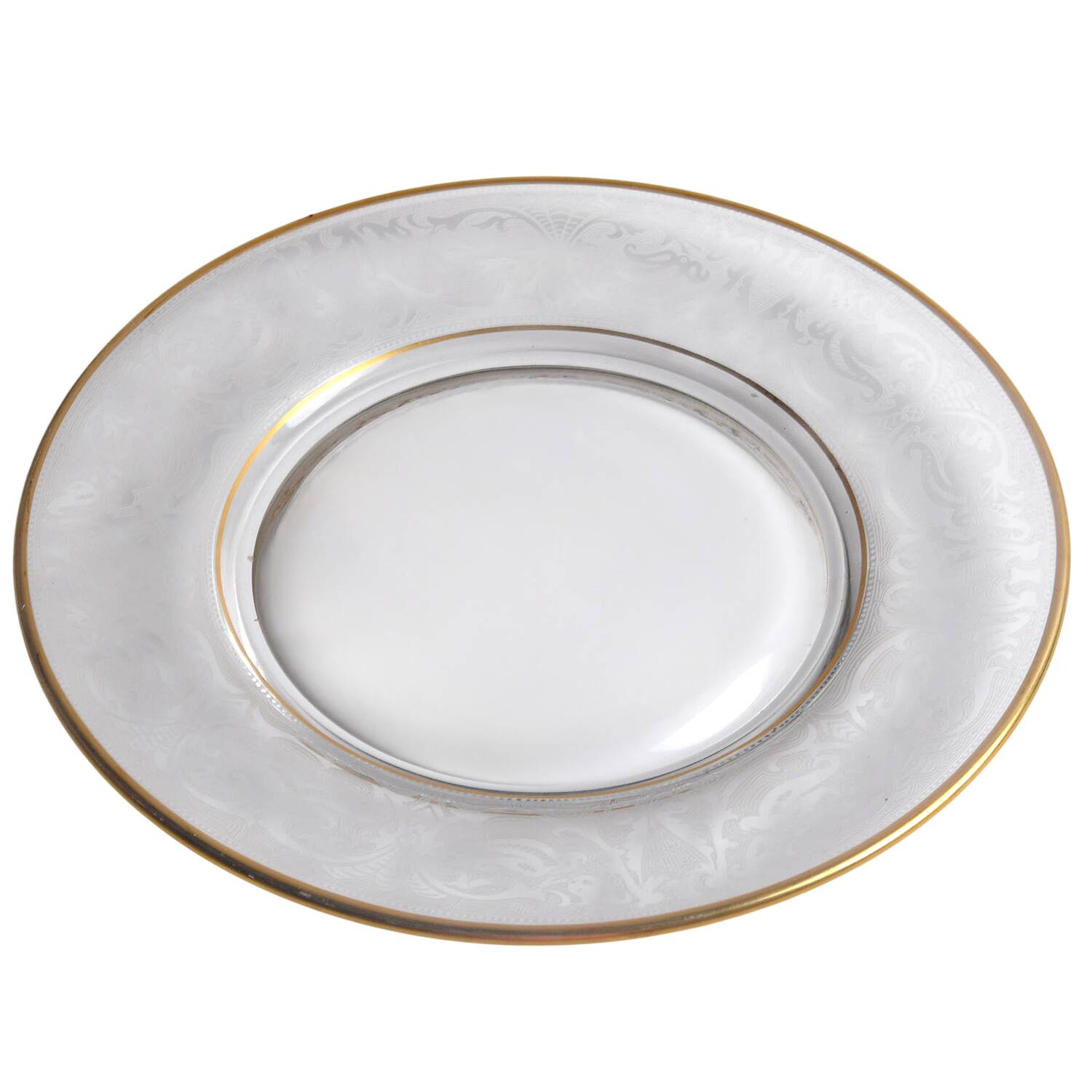 Decoration 889 Rose (Gold Trim) Luncheon Plate by Glastonbury - Lotus-1