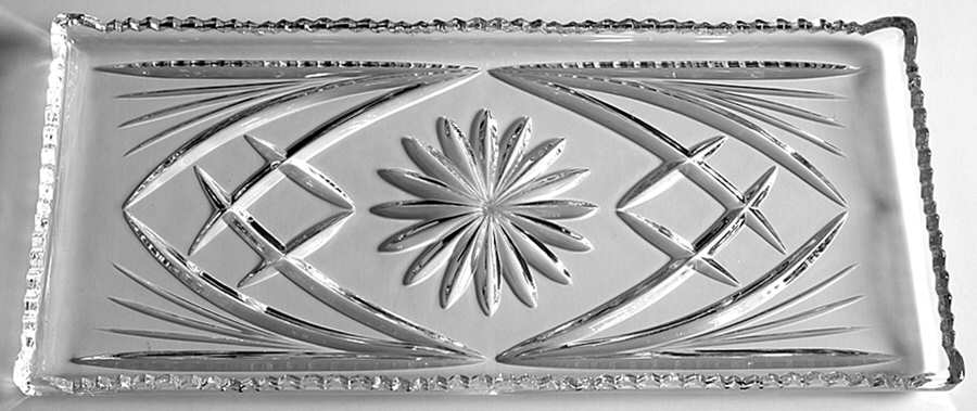 Rosewood (Newer) Rectangular Sandwich Tray by Gorham Crystal-1