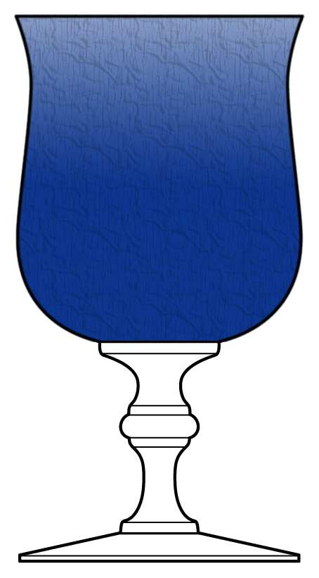 Crystalline Cobalt Water Goblet by Gorham Crystal-1