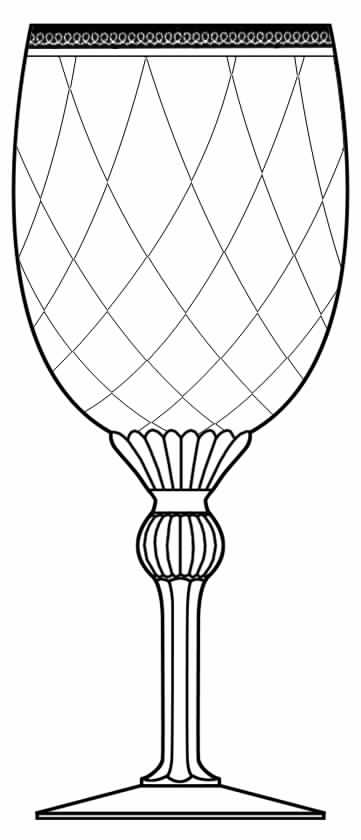 357-2 Water Goblet by Glastonbury - Lotus-1