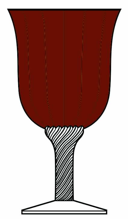 Minstrel Brown Water Goblet by Gorham Crystal-1