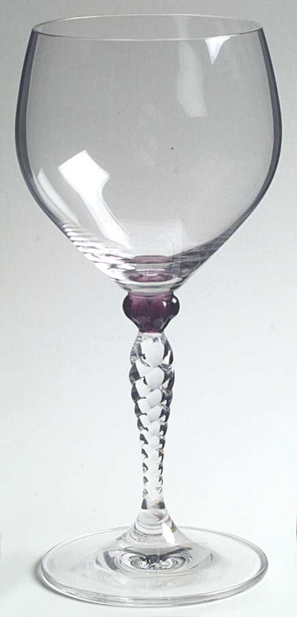 Ariana Aubergine Water Goblet by Gorham Crystal-1