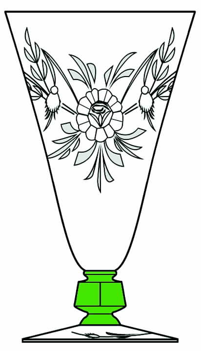 934-2 Water Goblet by Glastonbury - Lotus-1