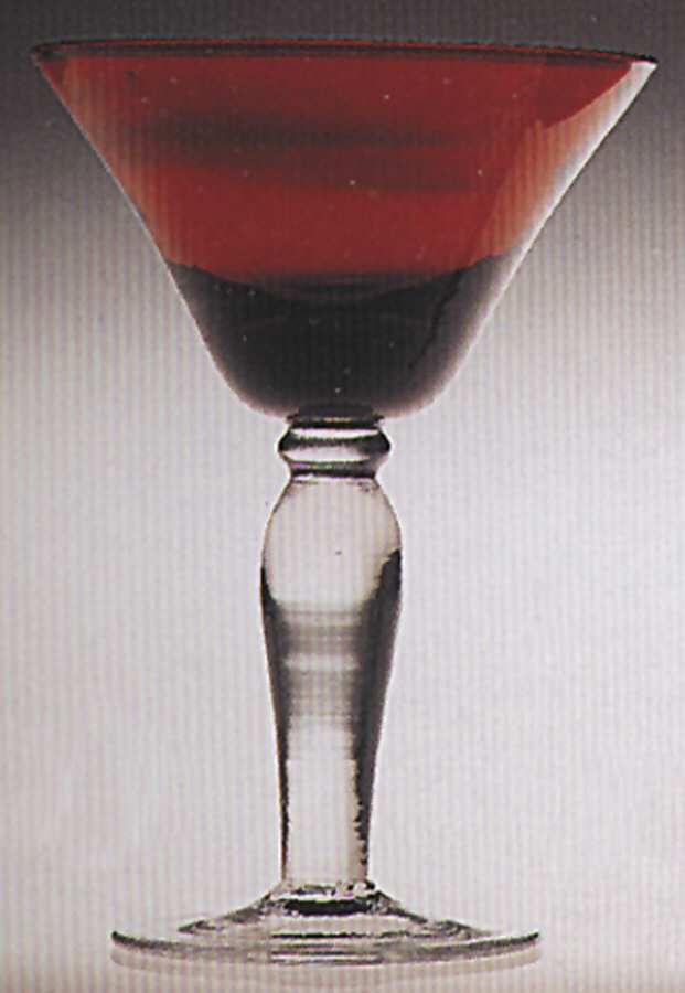 Colonial Ruby Martini Glass by Gibson-1