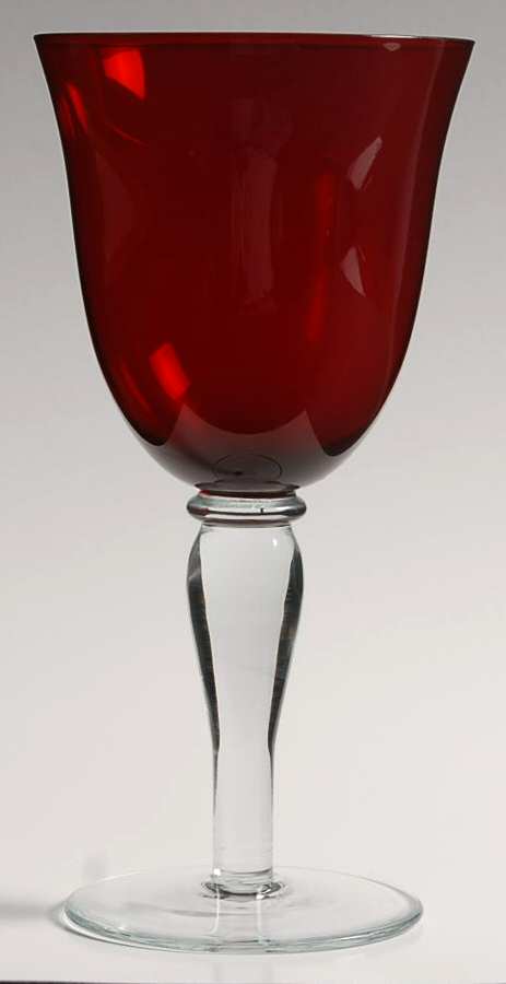 Colonial Ruby Water Goblet by Gibson-1
