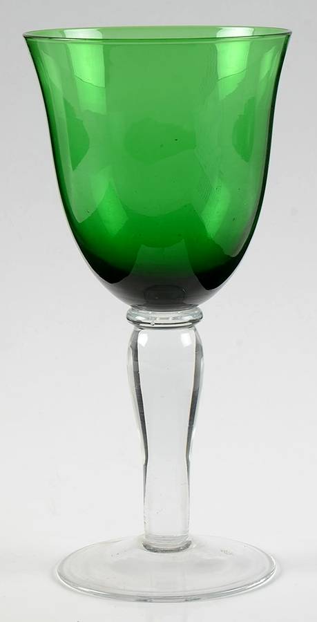 Colonial Green  Water Goblet by Gibson-1