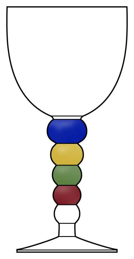 Progression Multicolor Water Goblet by Gibson-1