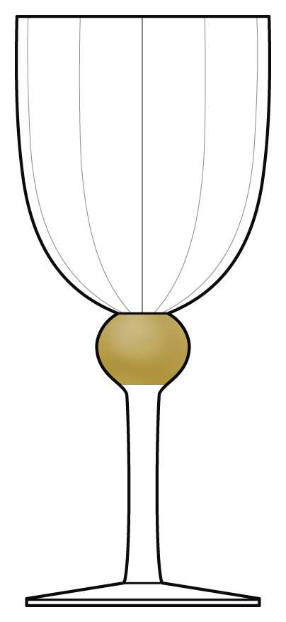 Golden Globe Water Goblet by Gibson-1