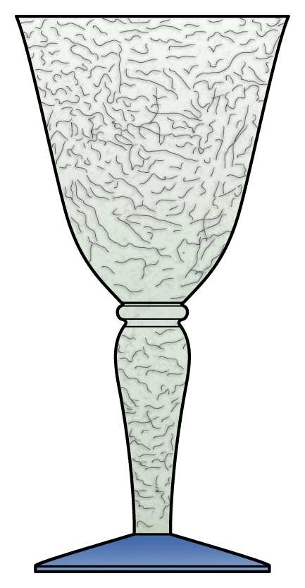 Crackle Water Goblet by Gibson-1