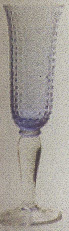 Colonial Hobnail Blue Fluted Champagne by Gibson-1