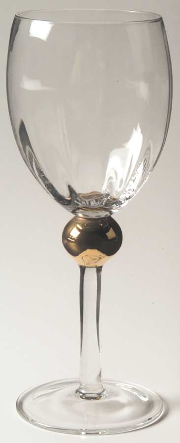 Golden Solitaire Water Goblet by Gibson-1