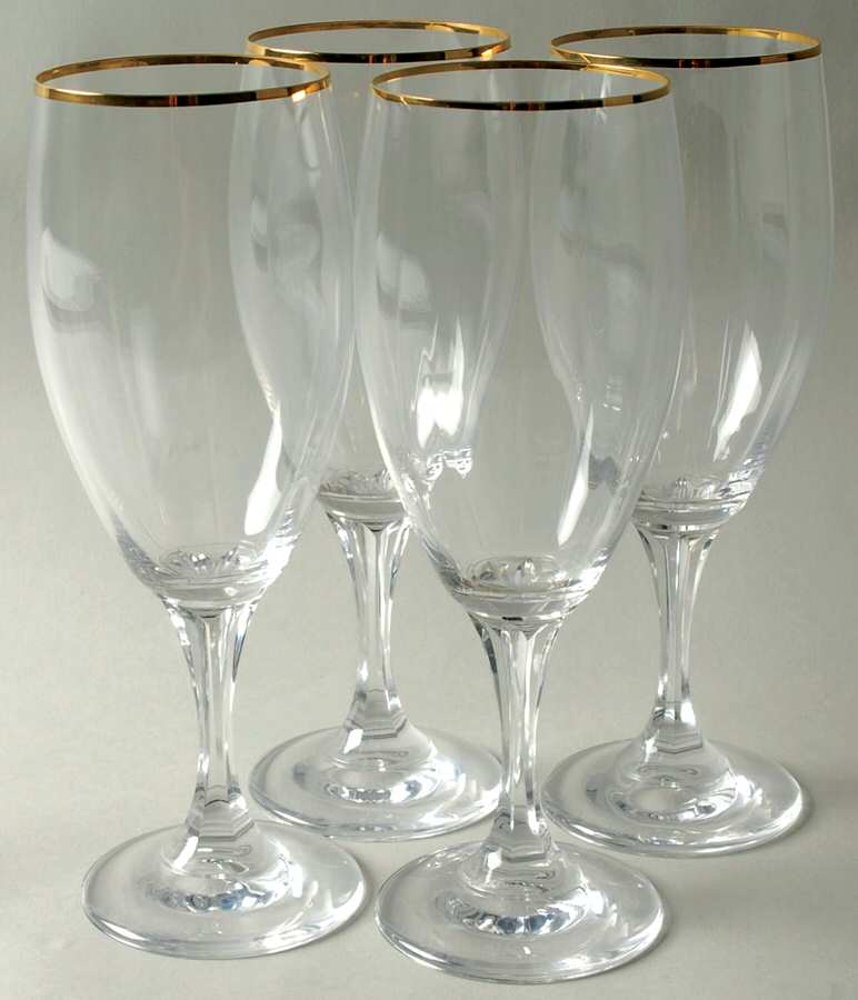 Andante Tall Gold Iced Tea - Set of 4 by Gorham Crystal-1