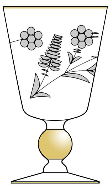 553-4 Water Goblet by Glastonbury - Lotus-1