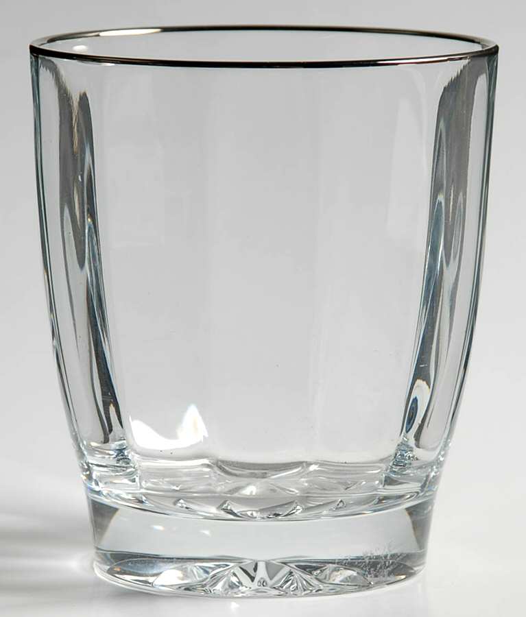 Andante (Platinum Trim) Double Old Fashioned by Gorham Crystal-1