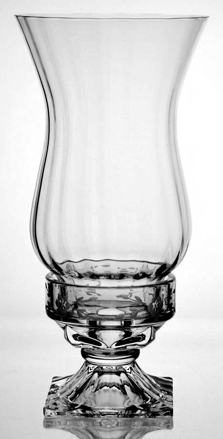 Chantilly Hurricane Lamp & Globe by Gorham Crystal-1