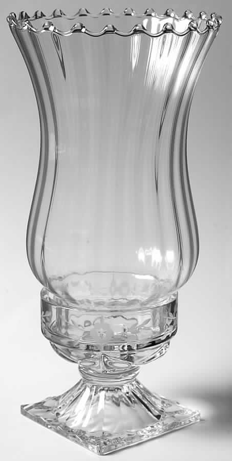Chantilly Hurricane Lamp & Globe by Gorham Crystal-1