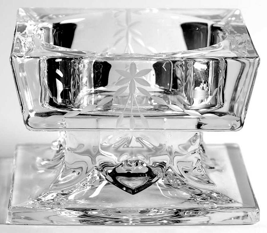 Chantilly Single Pillar Candlestick by Gorham Crystal-1