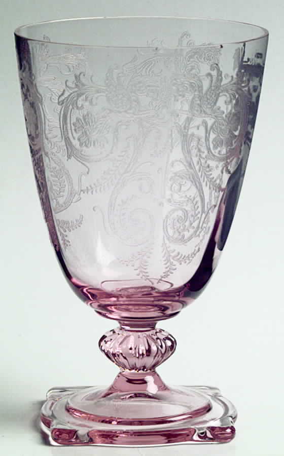 39A-Pink (Flamingo) Footed Tumbler by Glastonbury - Lotus-1
