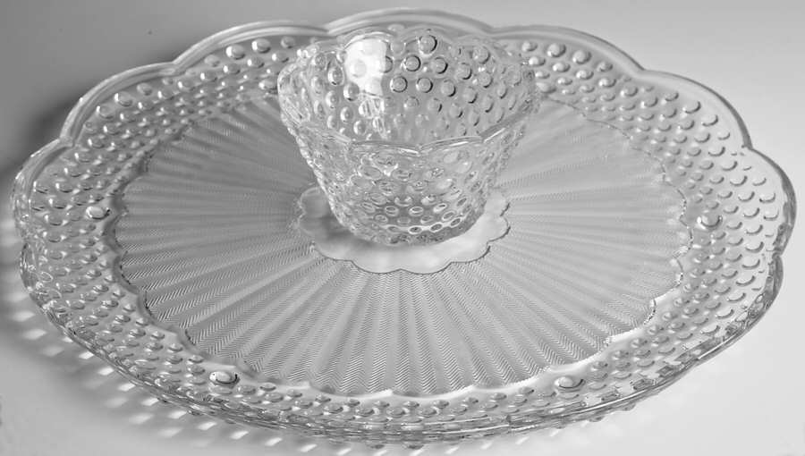 Emily's Attic Clear Chip & Dip Set by Gorham Crystal-1