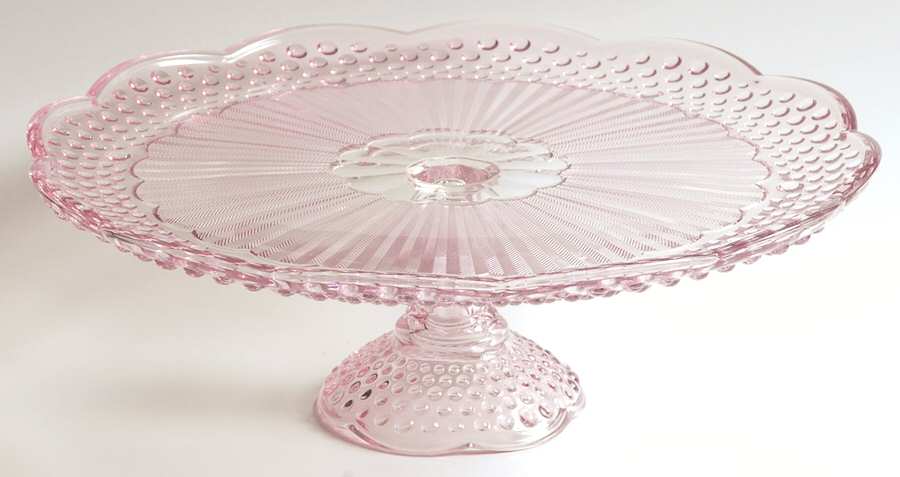 Emily's Attic Pink 13" Diameter Cake Stand/Pedestal by Gorham Crystal-1