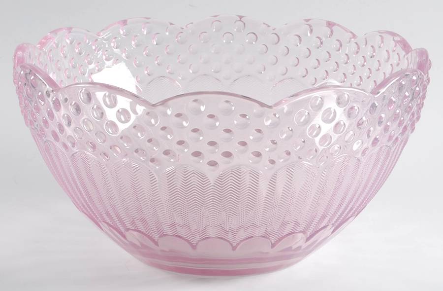 Emily's Attic Pink 10" Round Bowl by Gorham Crystal-1