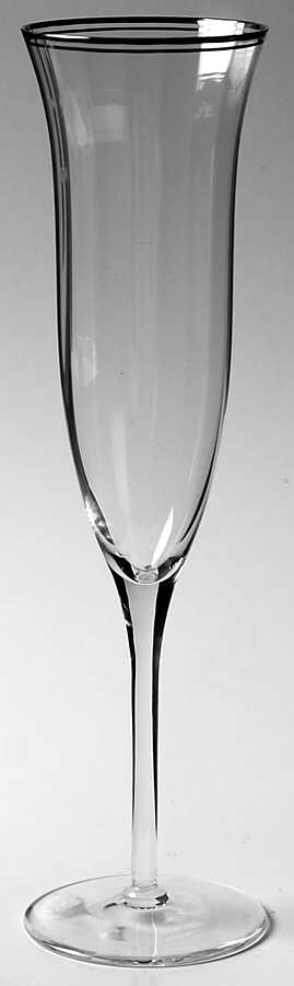 Laurin Tall Platinum Fluted Champagne by Gorham Crystal-1