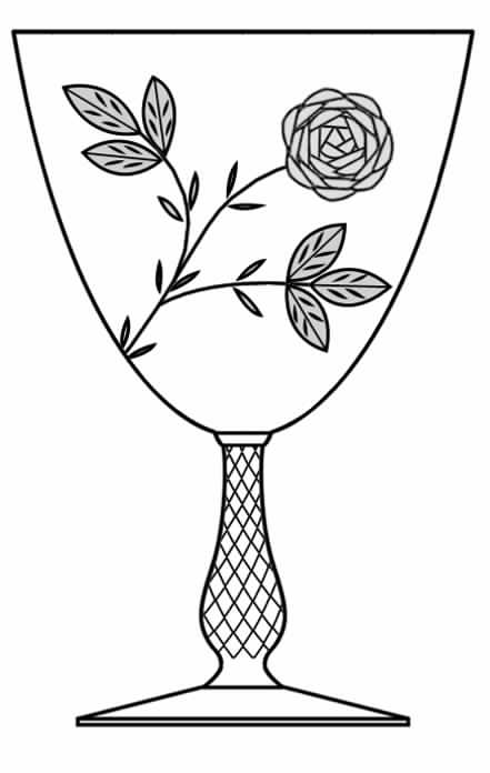 L11-1 Water Goblet by Glastonbury - Lotus-1