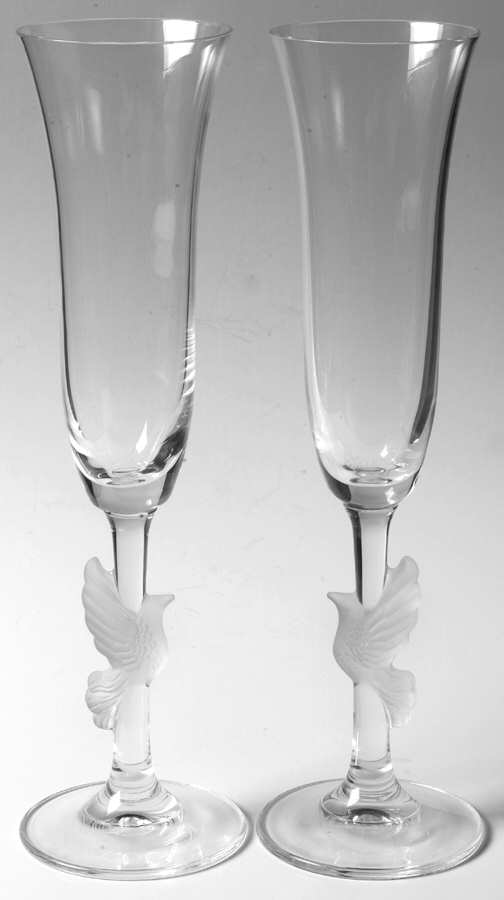 Amore Fluted Champagne - Set of 2 by Gorham Crystal-1