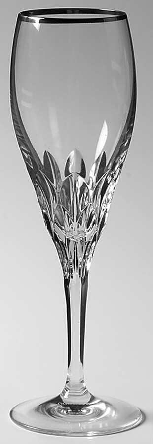 Diamond Platinum (Newer) Fluted Champagne by Gorham Crystal-1