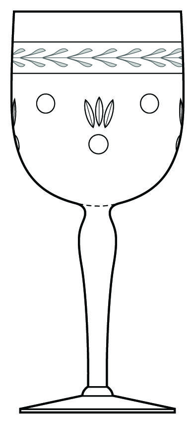 1500-8 Water Goblet by Glastonbury - Lotus-1