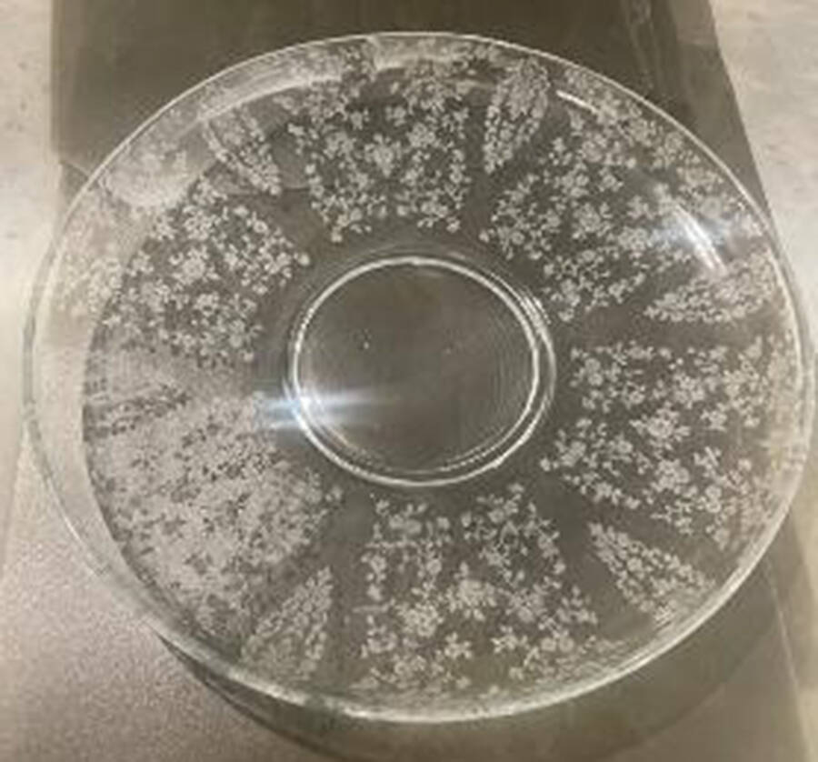 Reflection (Stem L17) Cupped Edge Torte Plate by Glastonbury - Lotus-1