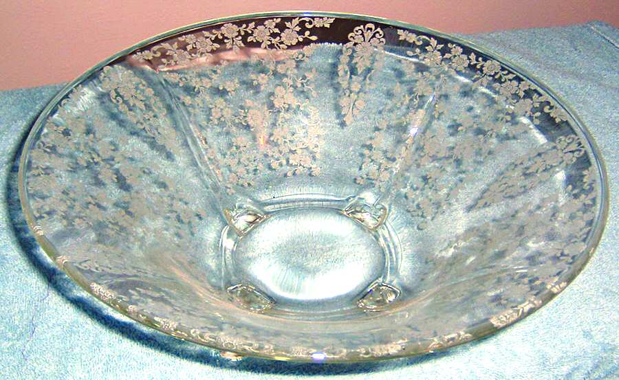 Reflection (Stem L17) 12" 4-Toed Footed Bowl by Glastonbury - Lotus-1