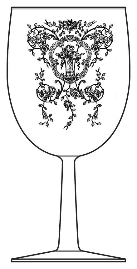 Bridal Bouquet Water Goblet by Glastonbury - Lotus-1