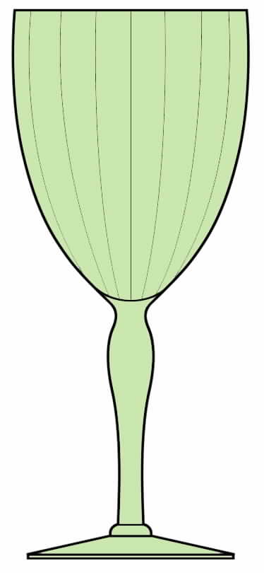 66 Green Water Goblet by Glastonbury - Lotus-1