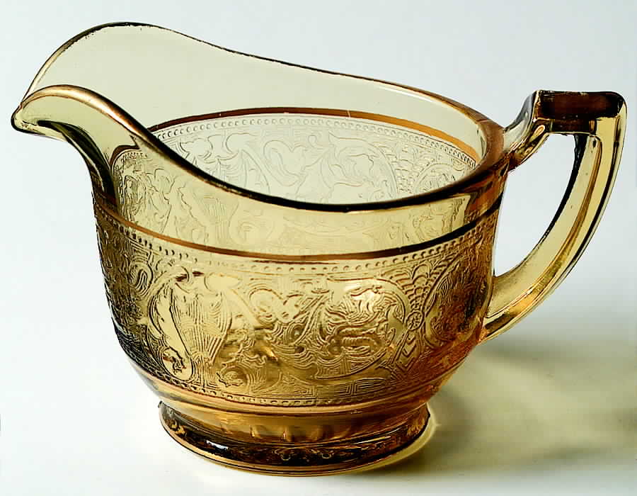 Decoration 889 Topaz (Gold Encrusted) Creamer by Glastonbury - Lotus-1