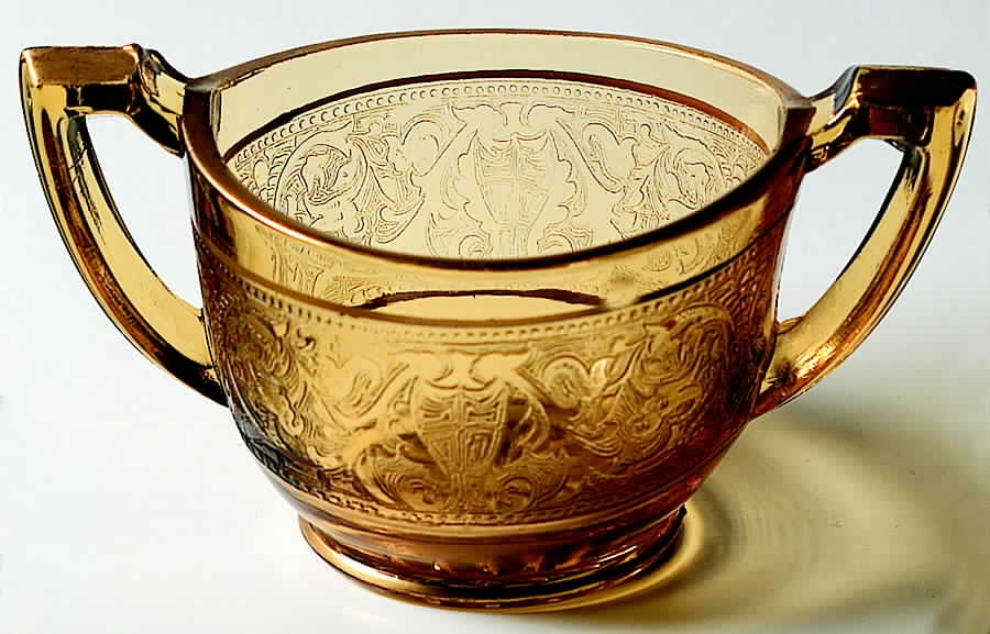 Decoration 889 Topaz (Gold Encrusted) Open Sugar by Glastonbury - Lotus-1