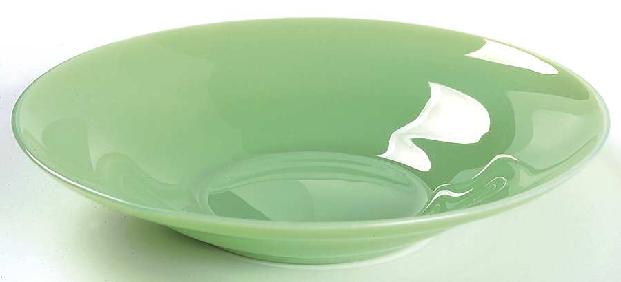 Jadeite-Green Glass Rim Soup Bowl by Martha Stewart-1