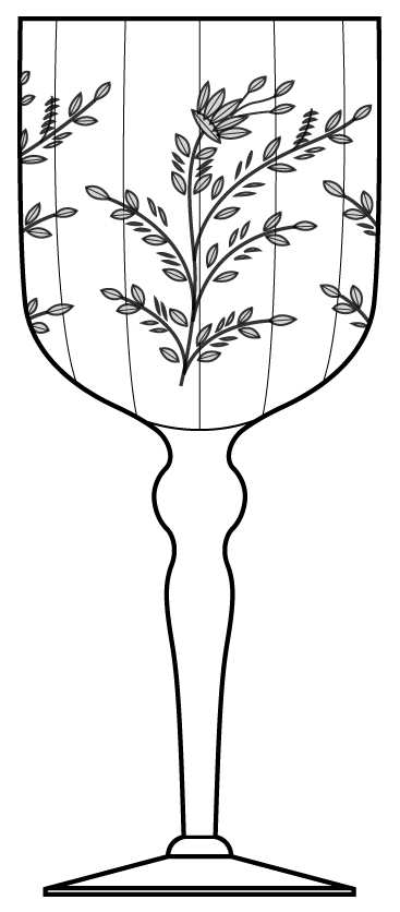 40-2 Water Goblet by Glastonbury - Lotus-1