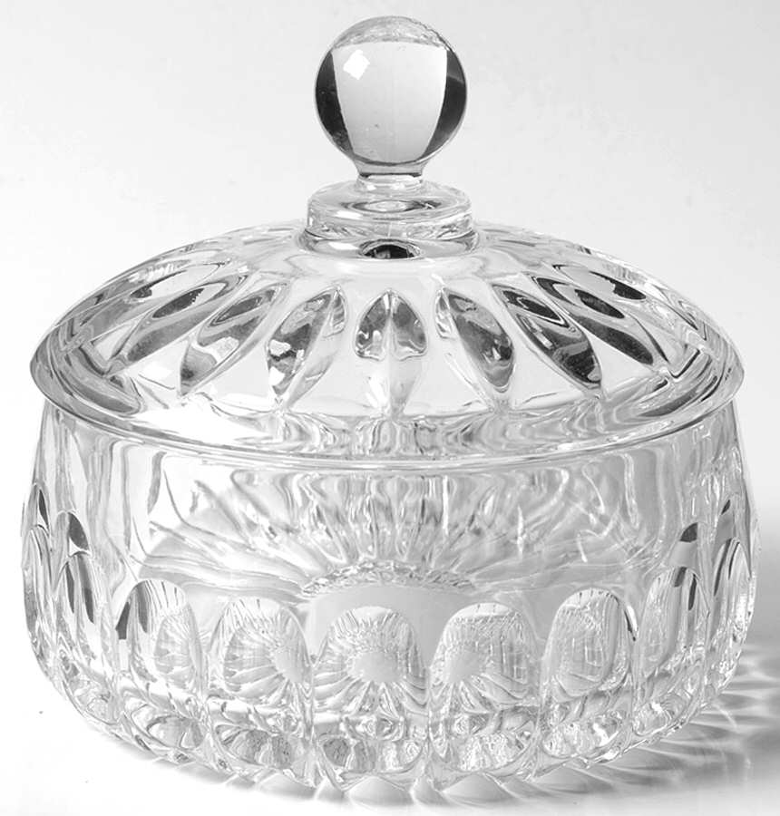 Kingsbury (Giftware) Candy Box & Lid by Gorham Crystal-1