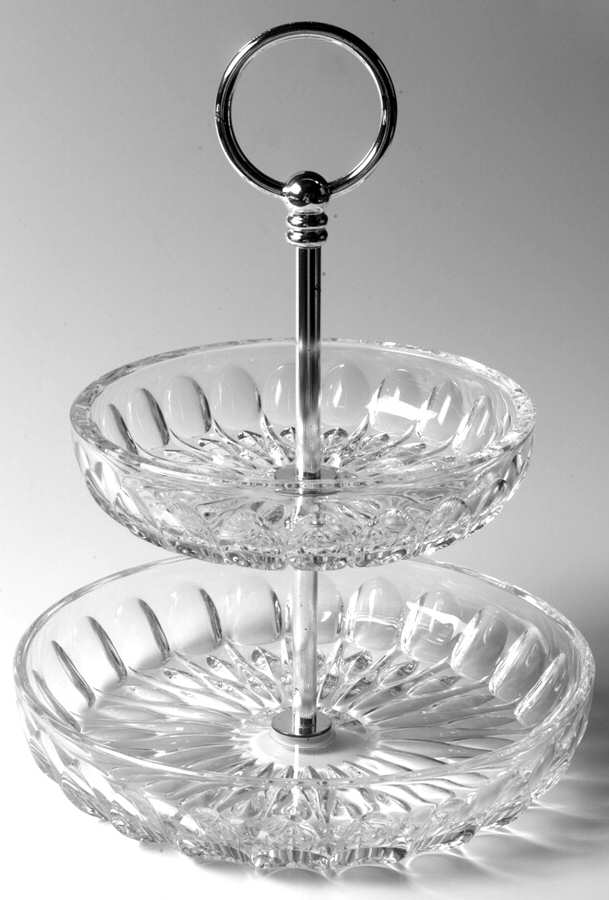 Kingsbury (Giftware) 2 Tier Tidbit by Gorham Crystal-1