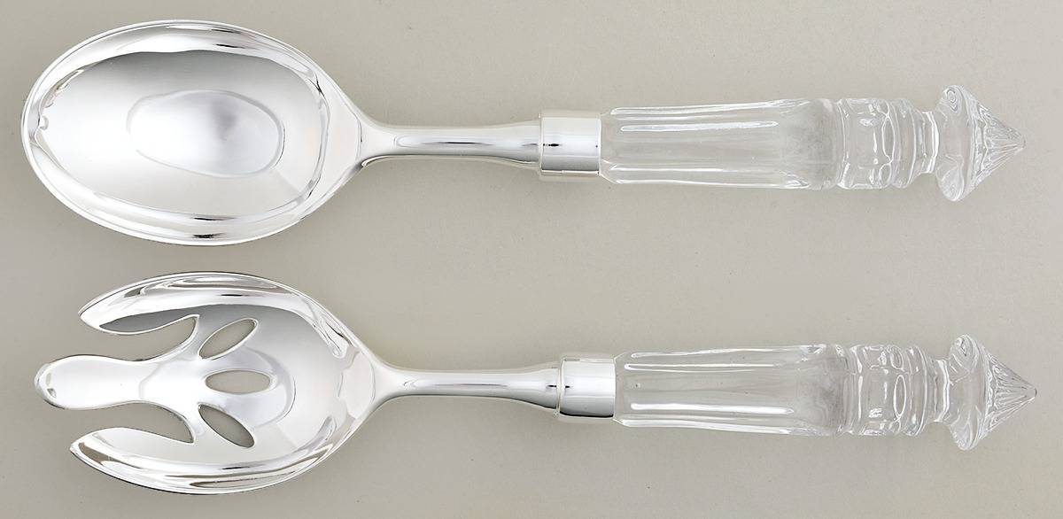 Dublin (2 Piece) Salad Set with Stainless Bowls by Godinger-1