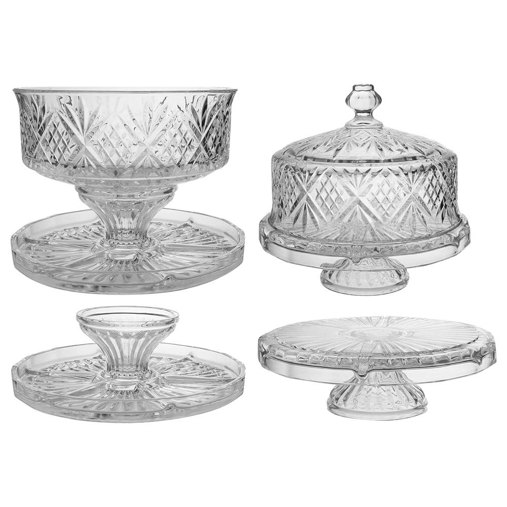 Dublin (4 in 1) Cake Set (Lid and Base) by Godinger-1