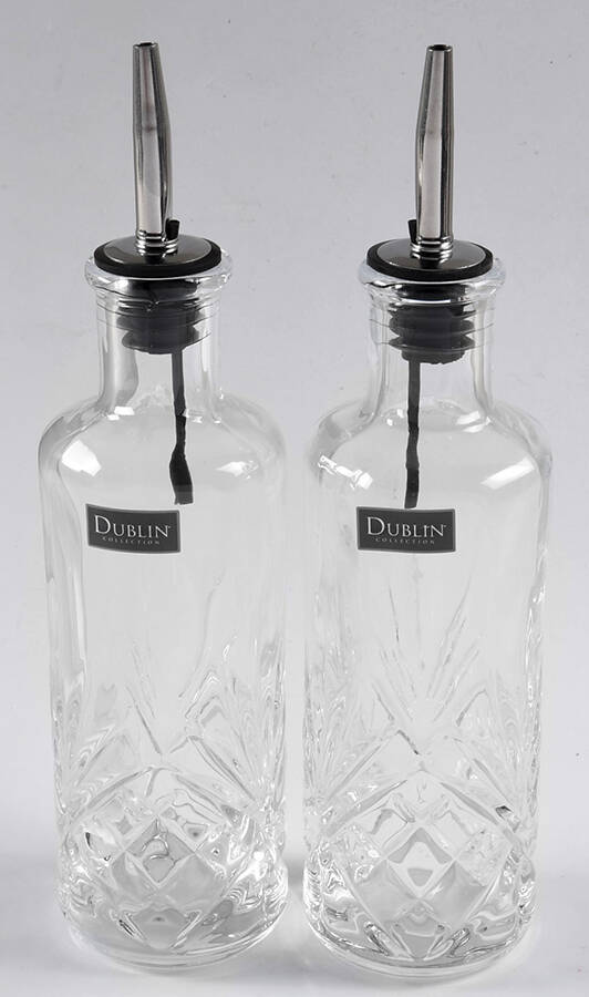 Dublin (Set of 2) Oil/Vinegar Bottle & Drizzle Spout by Godinger-1