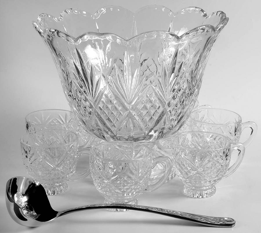 Dublin (10 Piece) Punch Set (Bowl, 8 Cups, Metal Ladle) by Godinger-1