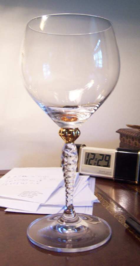 Ariana Gold Accent Wine Glass by Gorham Crystal-1
